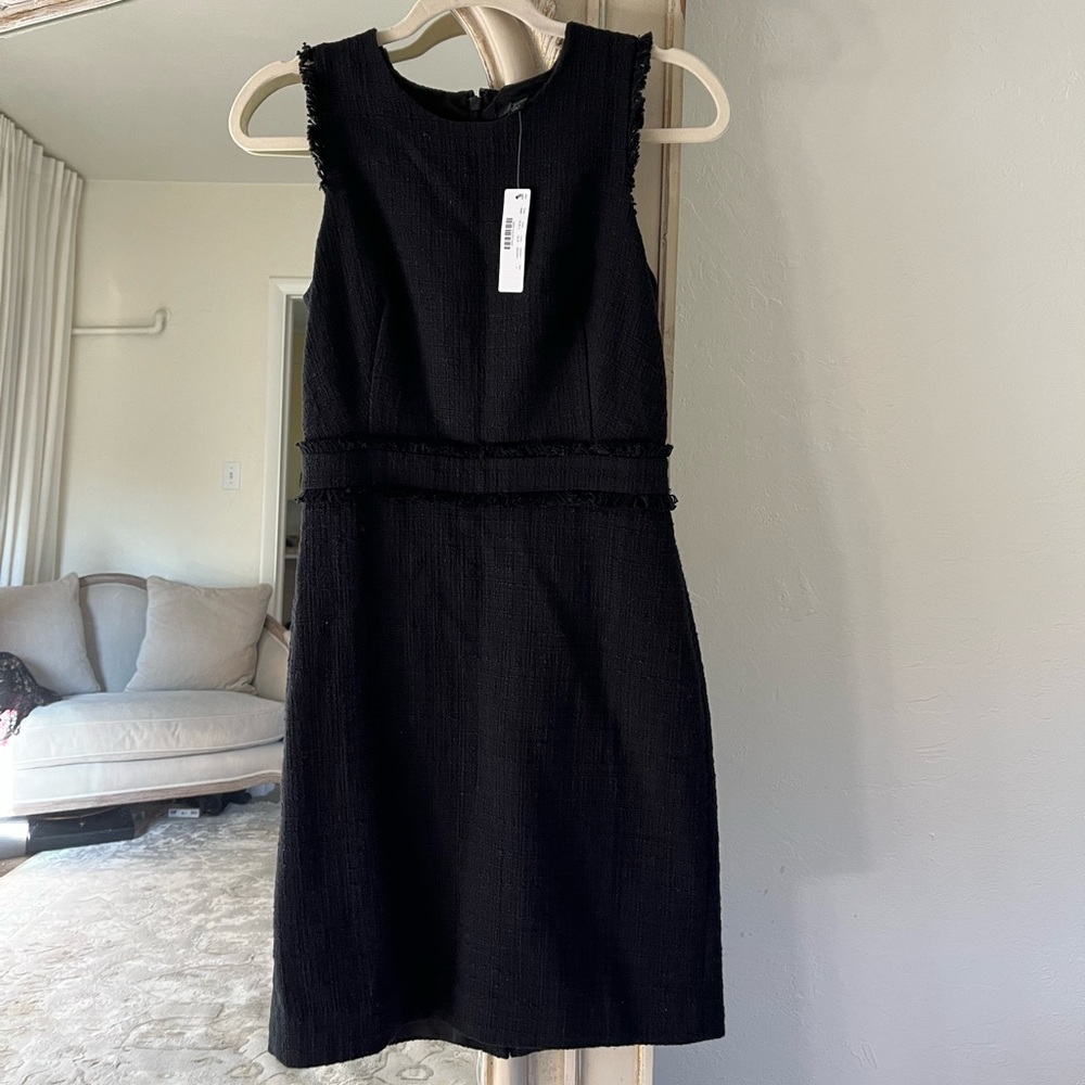 Black J. Crew Tweed Dress